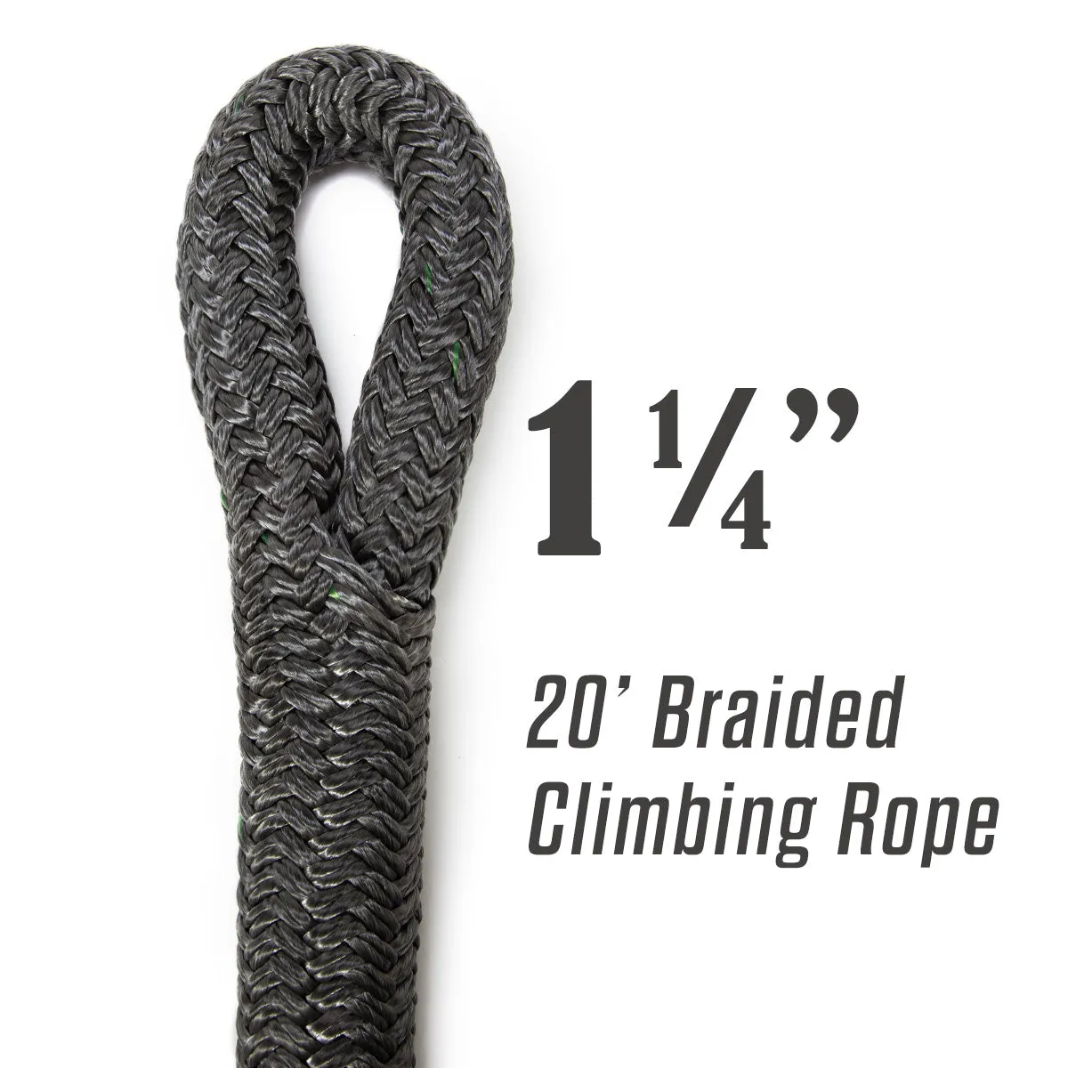 1 1/4 x 20' Braided Climb Rope