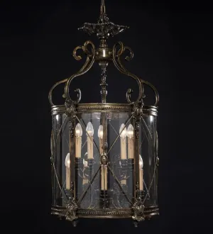 10 Light Bespoke French Gold Lantern