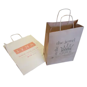 10" x 12" Twist Paper Bags - Unprinted sample