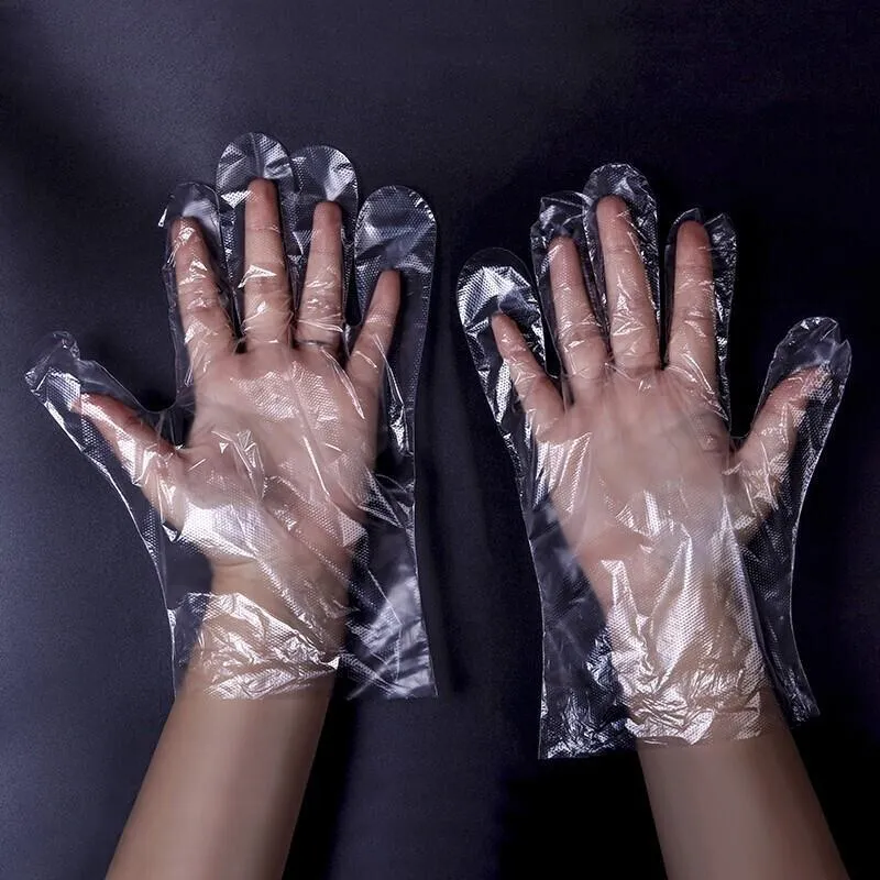 15 Bags 100 Pieces/Bags Disposable PE Gloves Thickened Dining And Beauty Household Gloves Transparent Plastic Gloves