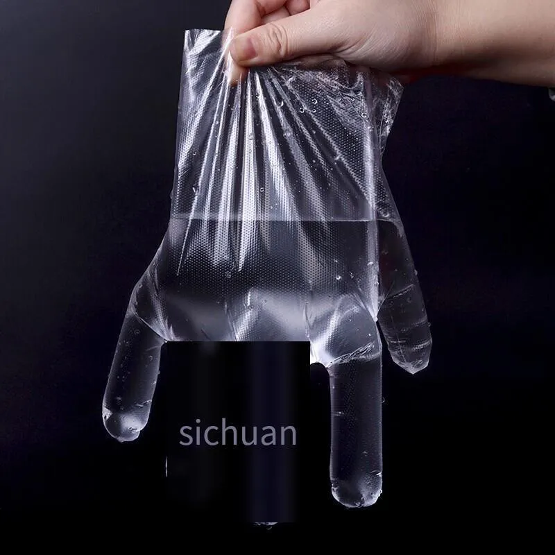 15 Bags 100 Pieces/Bags Disposable PE Gloves Thickened Dining And Beauty Household Gloves Transparent Plastic Gloves