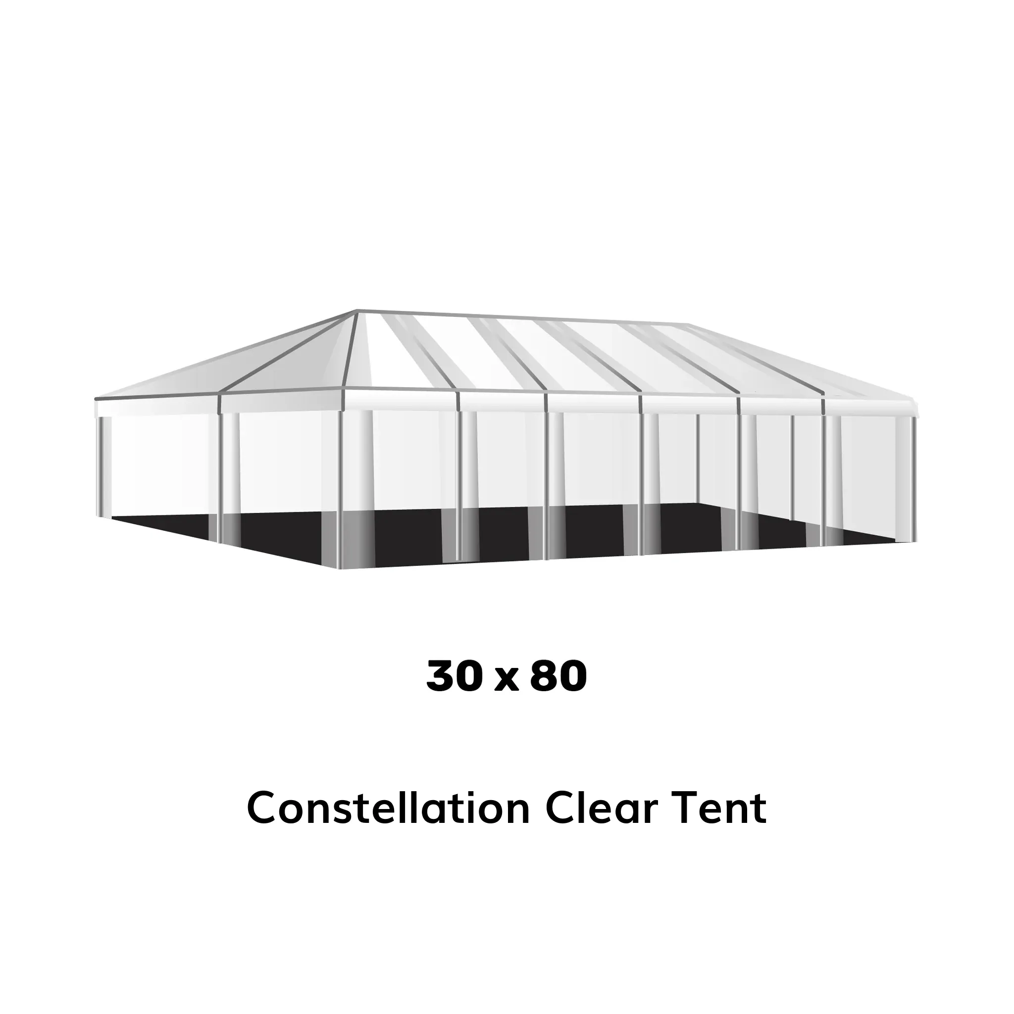 30x80 Clear Top Tent