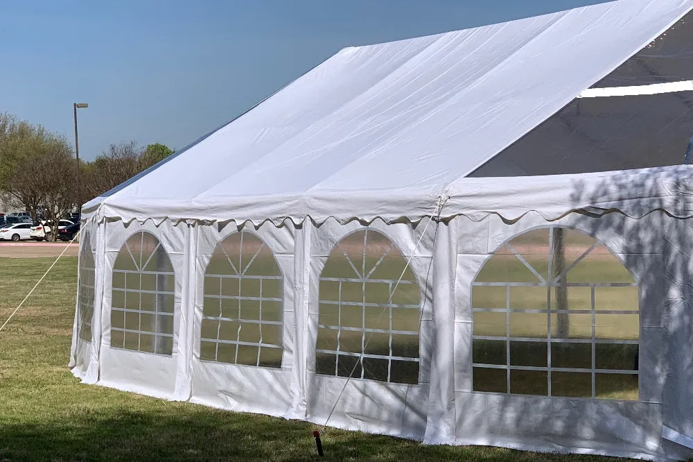 40'x21' PVC Marquee Party Tent with Clear Bay Windows - Fire Retardant