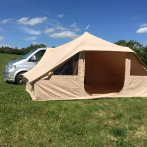 4.4m x 3m DubPod™ 'Roamer' 285gsm 100% Natural Canvas | Camper Awning & StoveMate