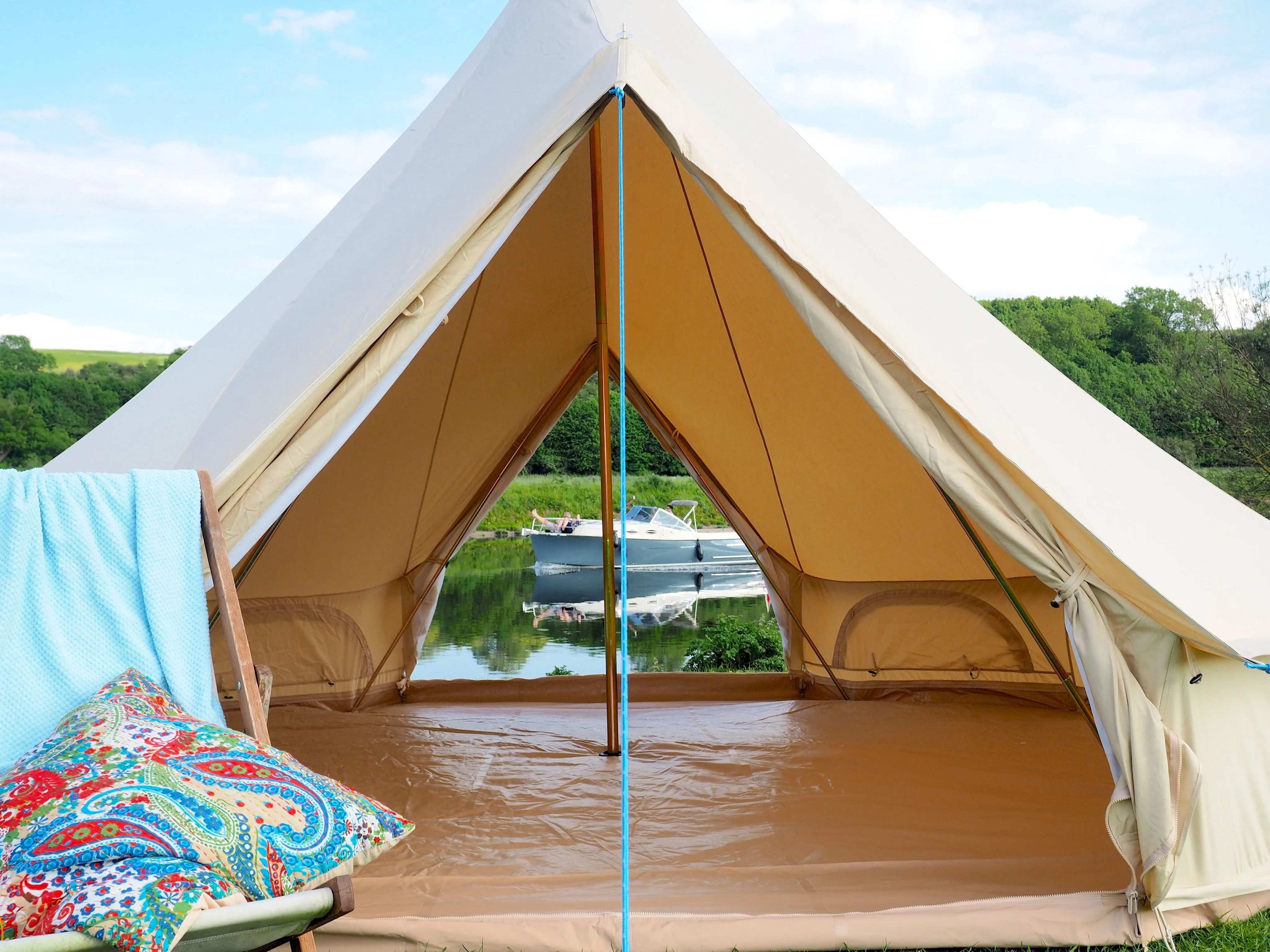 5m Bell Tent 285gsm 100% Natural Canvas | Twin Door