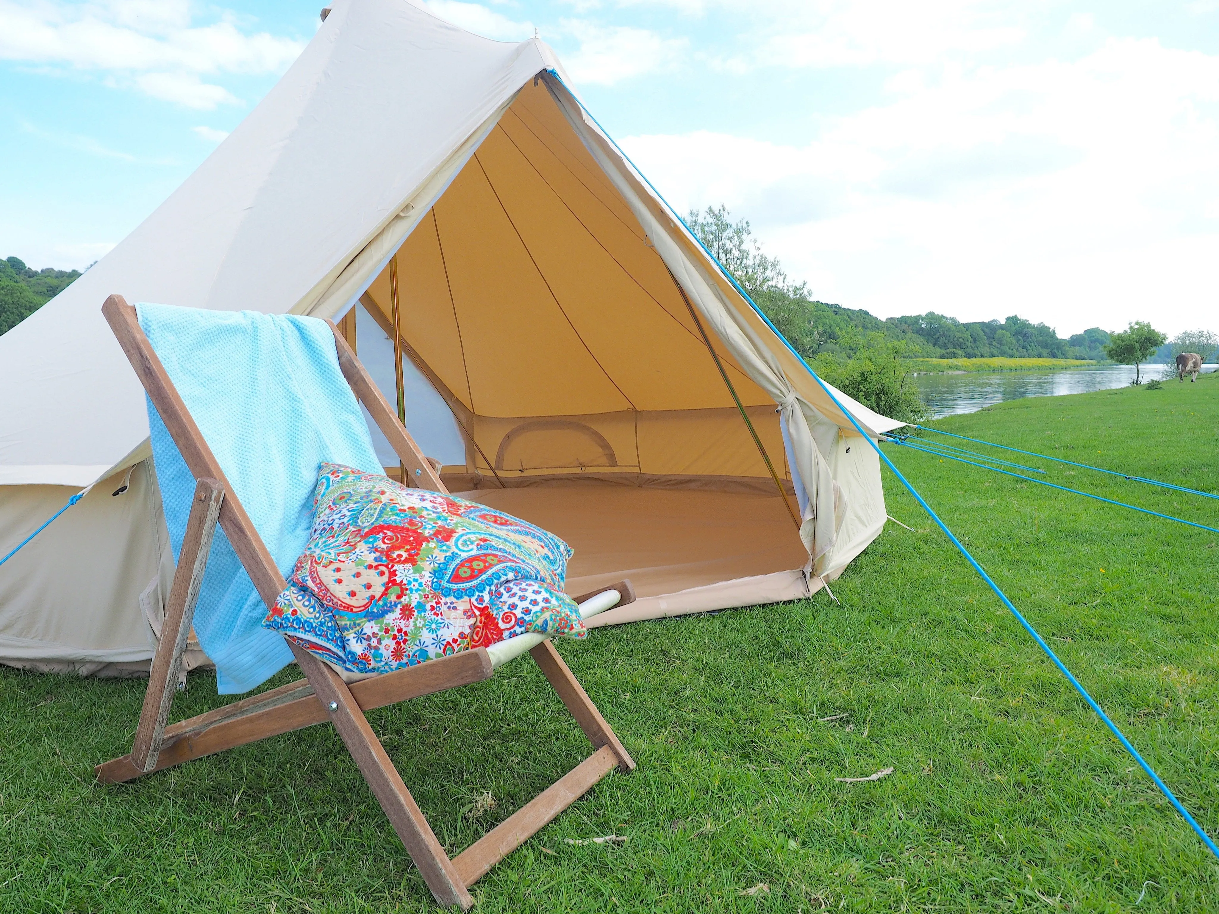 5m Bell Tent 285gsm 100% Natural Canvas | Twin Door