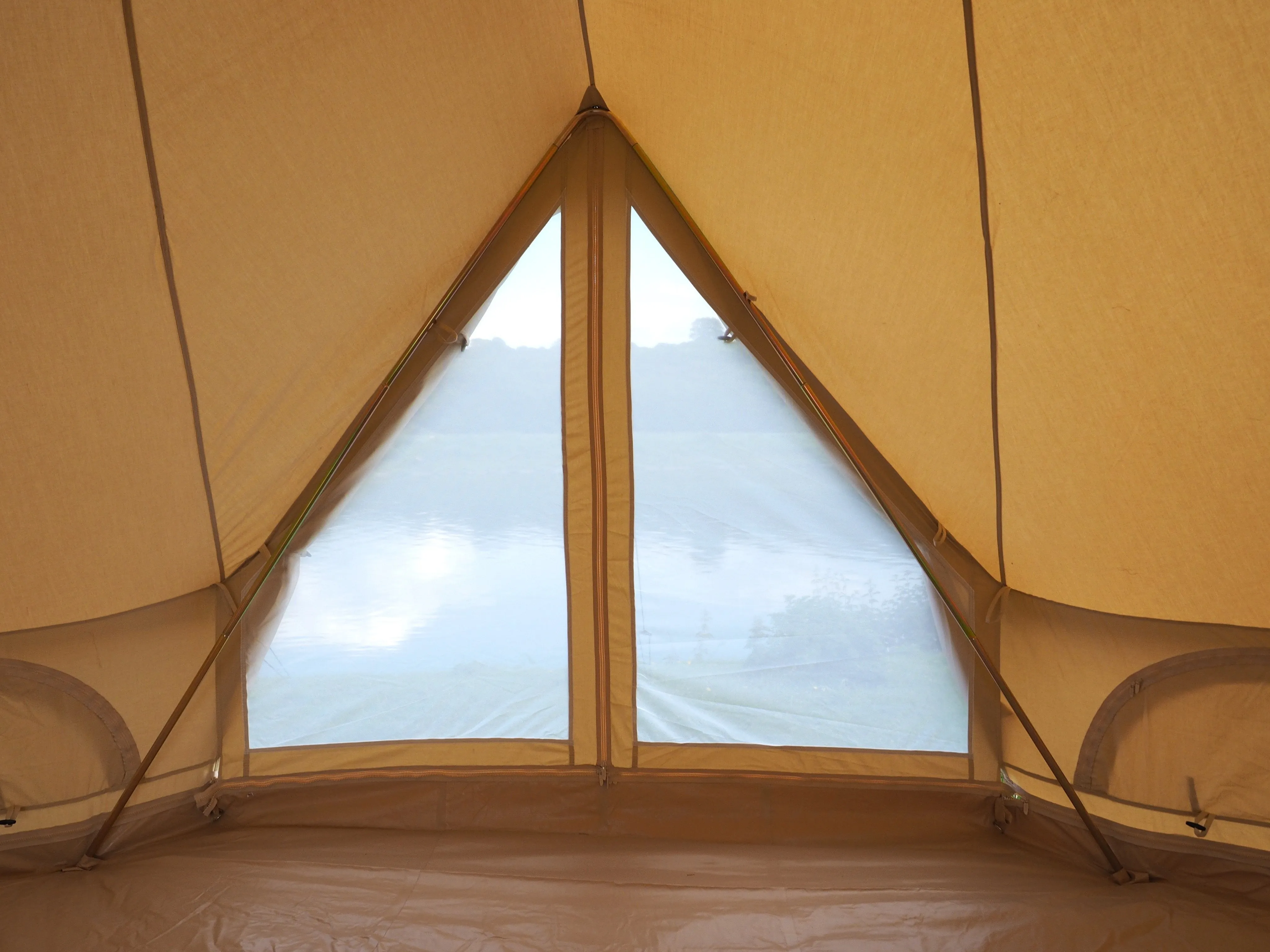 5m Bell Tent 285gsm 100% Natural Canvas | Twin Door