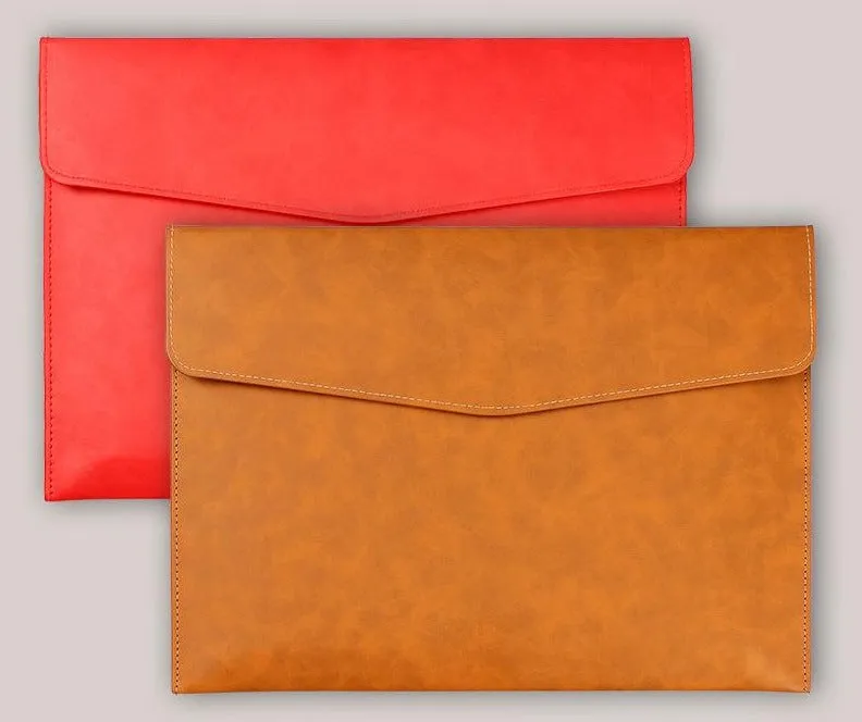 A4 leather file storage bag