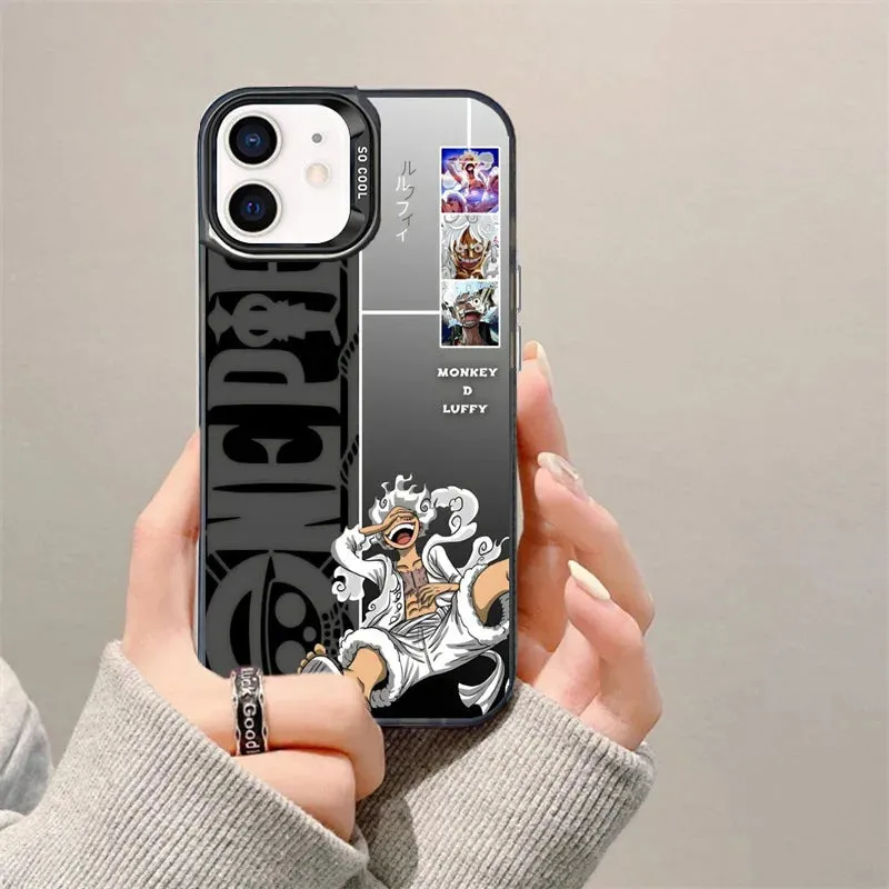 Anime One Piece Luffy Gear 5 Phone Case for iPhone 15 14 13 Pro Max 12 11 Shockproof Soft TPU Protection