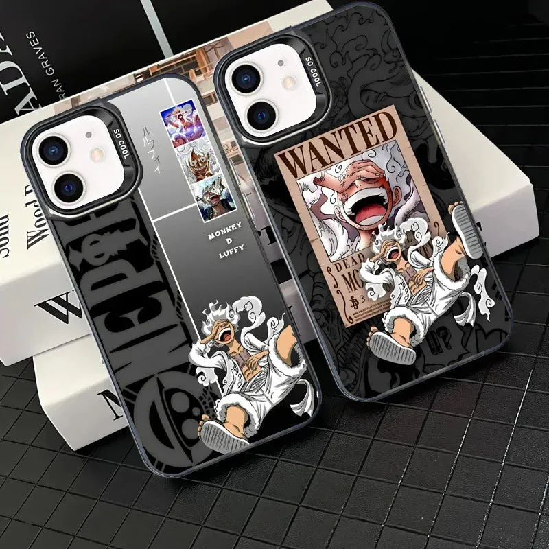 Anime One Piece Luffy Gear 5 Phone Case for iPhone 15 14 13 Pro Max 12 11 Shockproof Soft TPU Protection