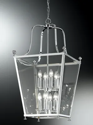 Atticus 8 light Lantern - Chrome Finish