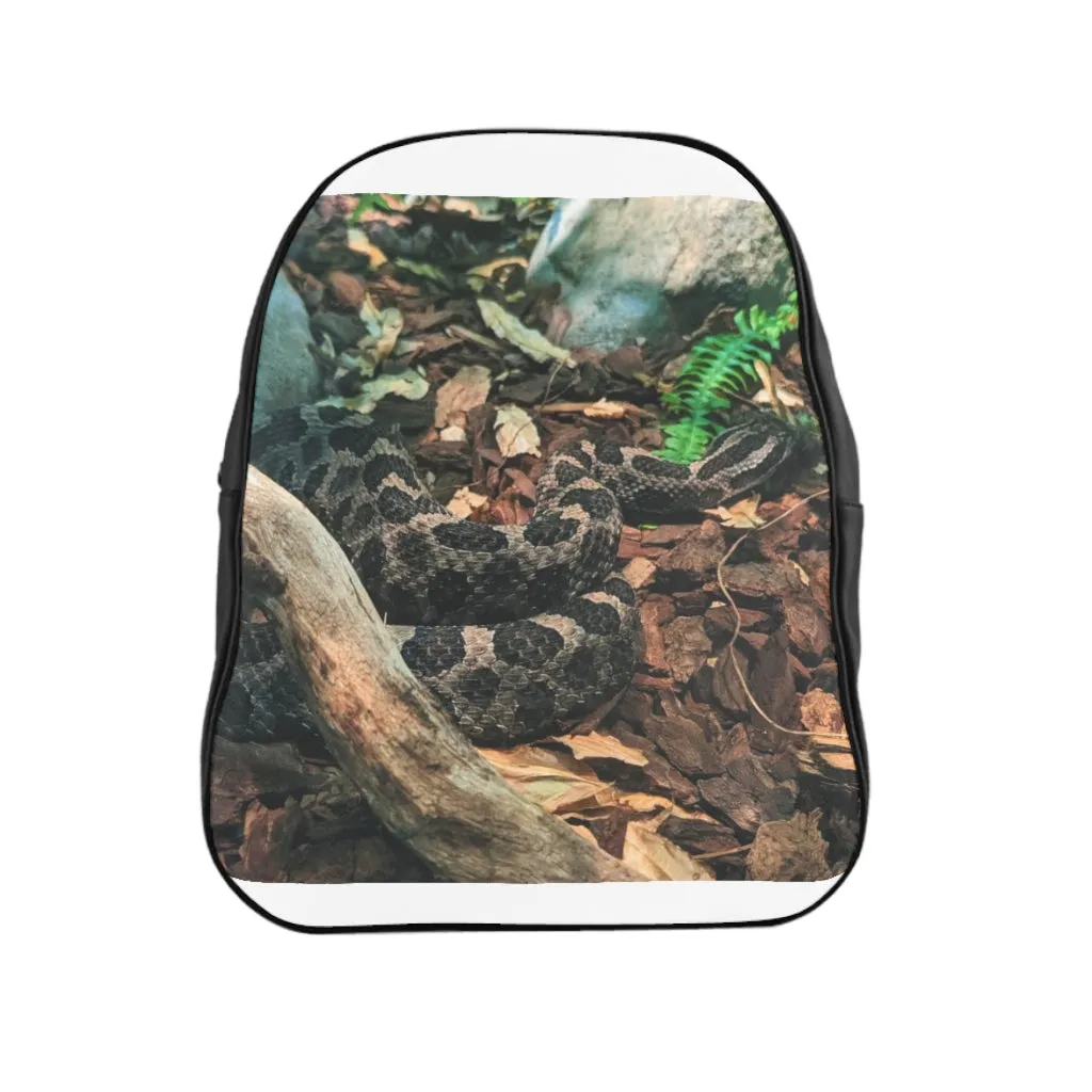 Brown Black Snake School Backpack