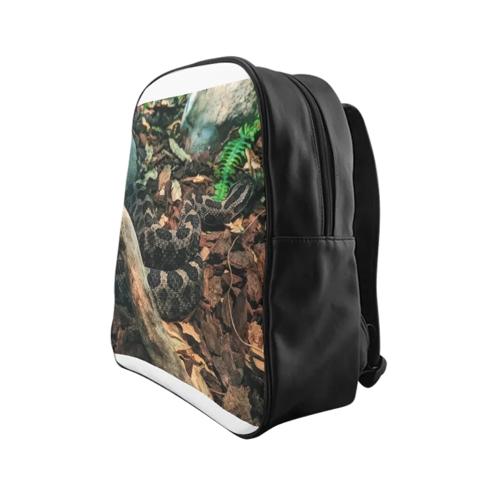 Brown Black Snake School Backpack