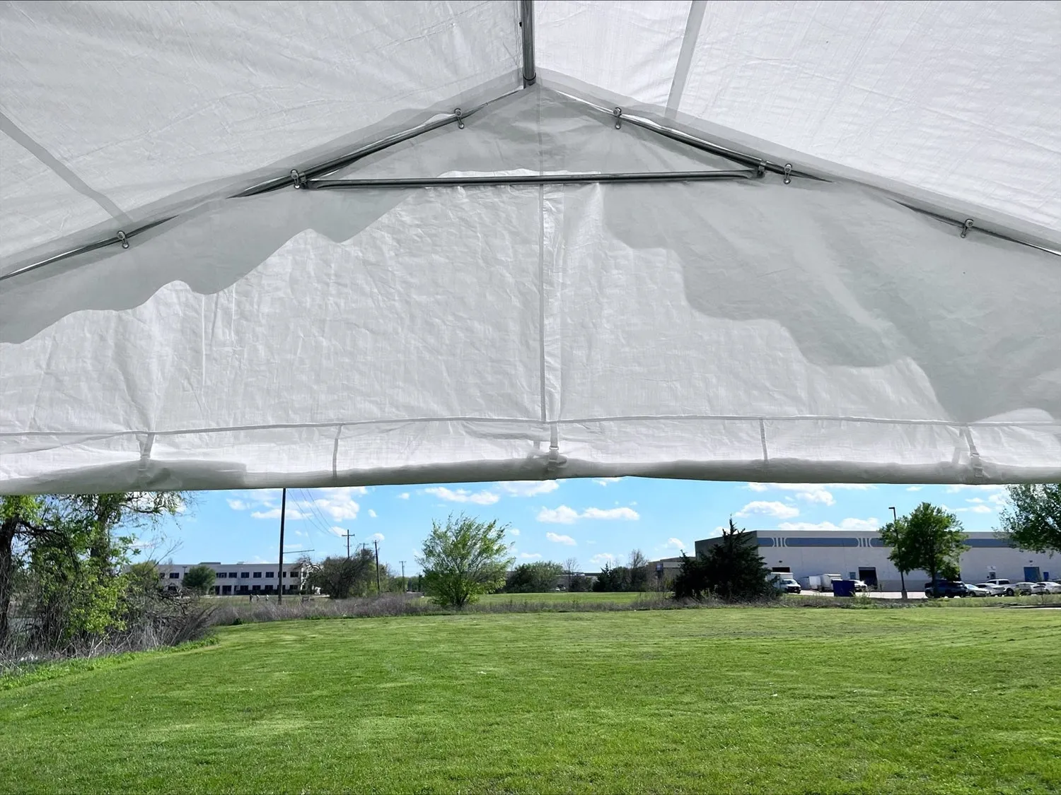 Budget PE Party Tent 20'x16' with Waterproof Top - B Model