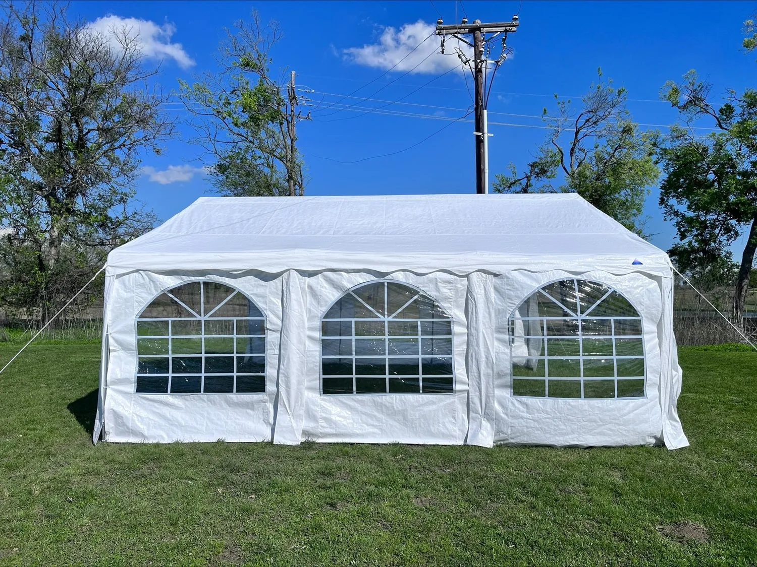 Budget PE Party Tent 20'x16' with Waterproof Top - B Model