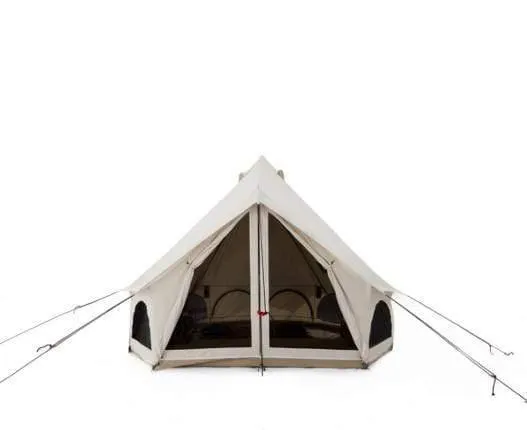 CANVAS AVALON BELL TENT WITH 3 SLEEPING MATS   3 BLANKETS