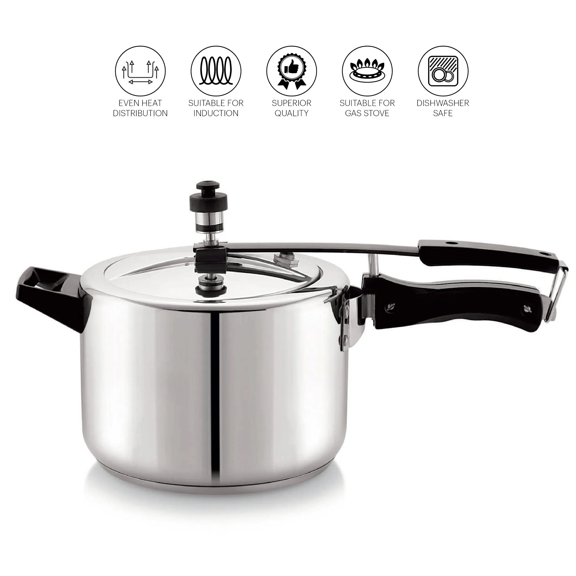 Chef Impact Bonded Stainless Steel Tri-Ply Bottom Pressure Cooker Inner Lid