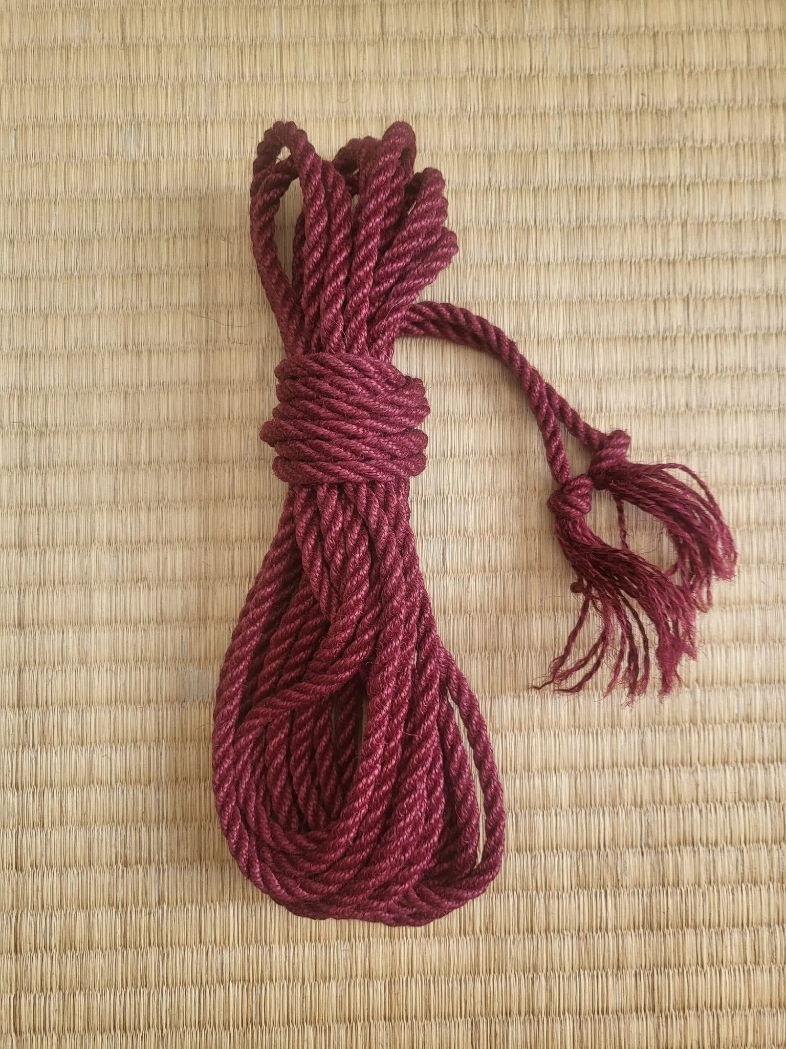 Cherry red  2-Ply Jute Shibari Rope