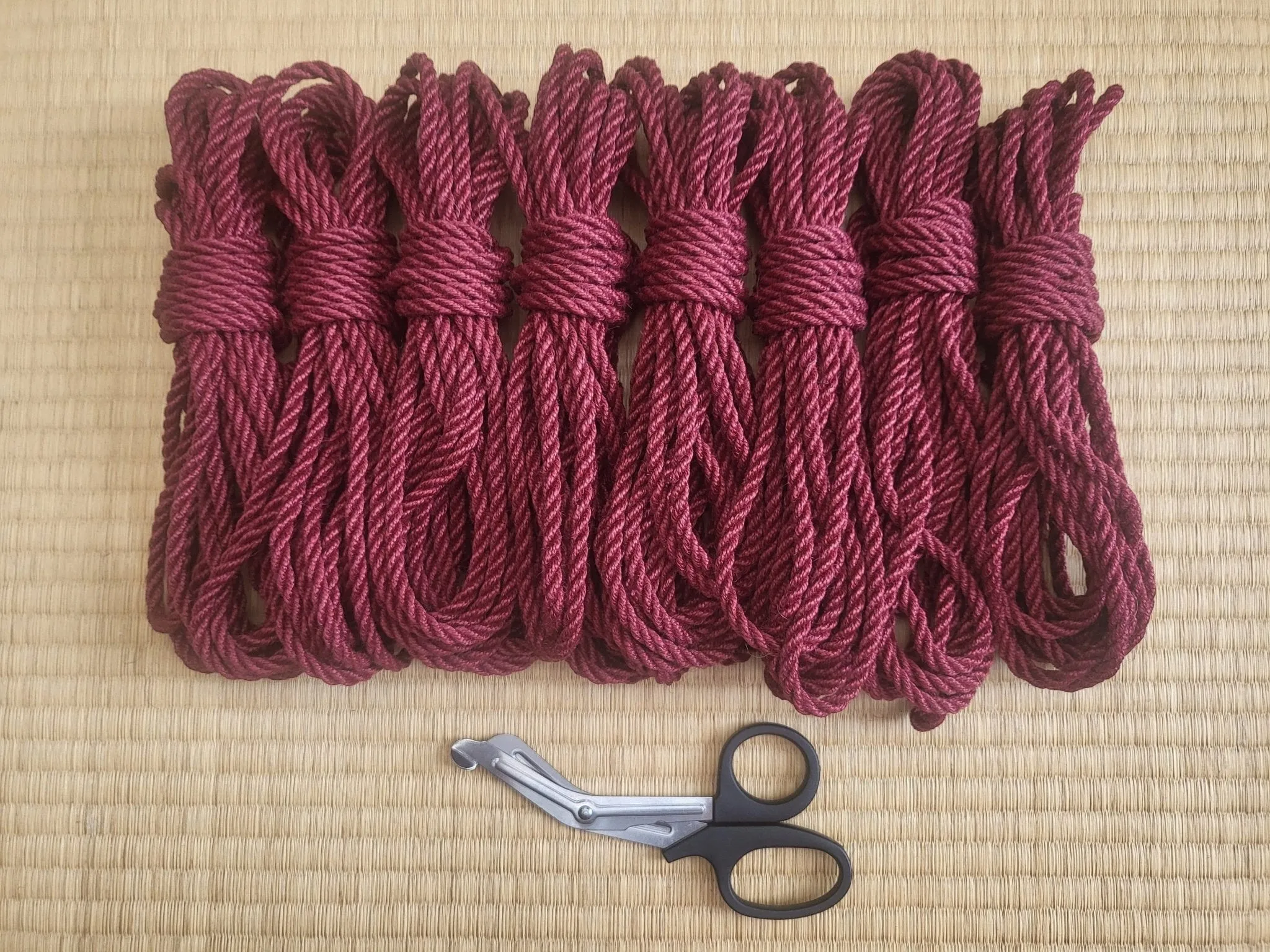 Cherry red  2-Ply Jute Shibari Rope