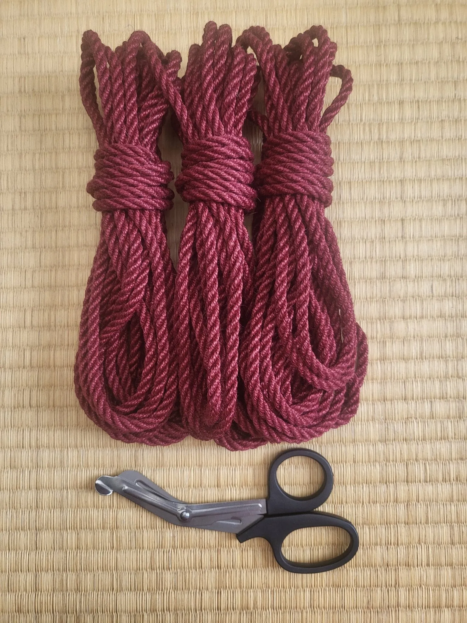 Cherry red  2-Ply Jute Shibari Rope