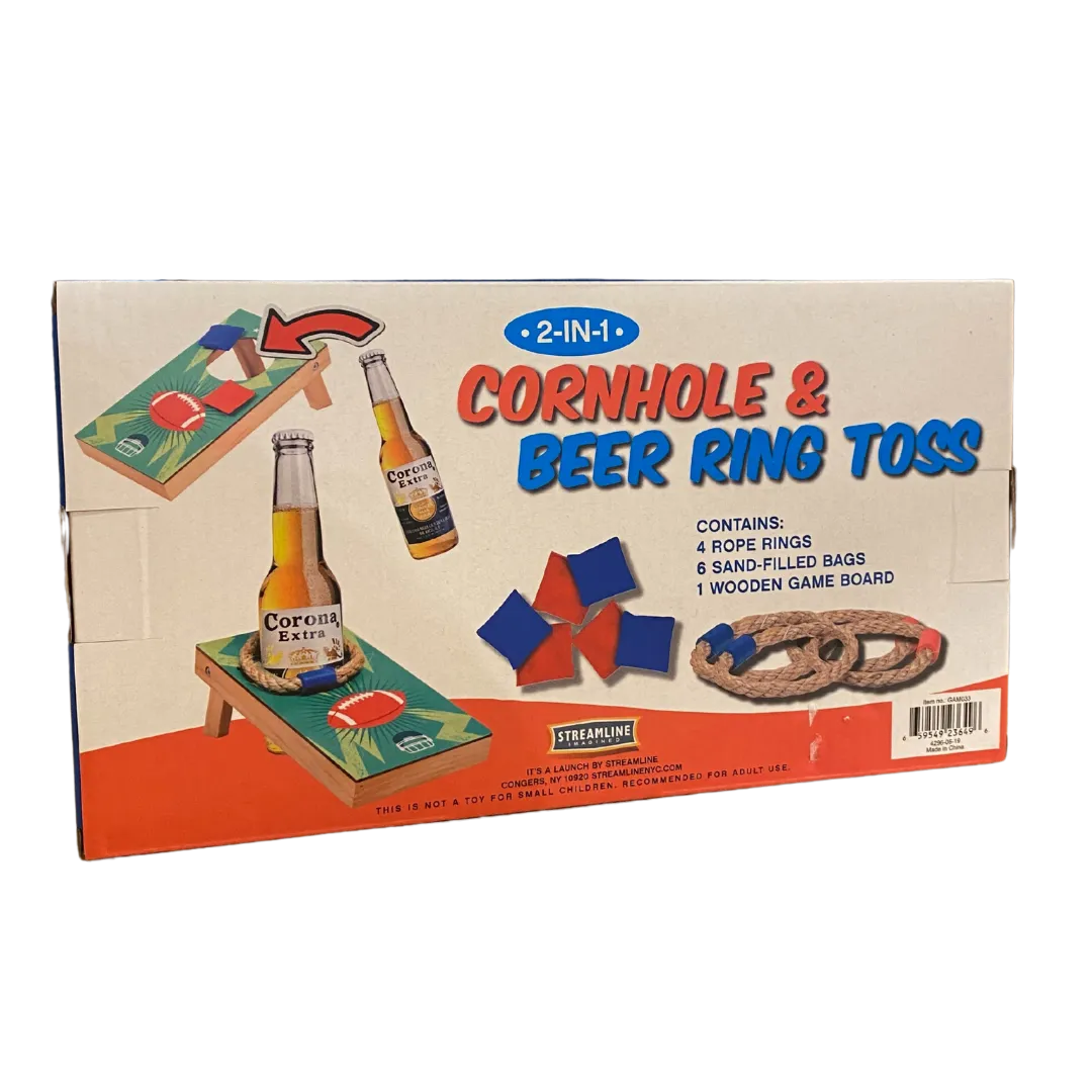 Cornhole & Bottle Ring Toss Game