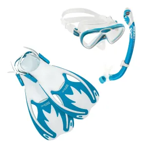 Cressi Junior Rocks Dry Mask Fin Snorkel Set