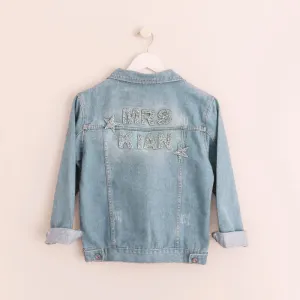 Custom Bridal Denim Sparkle Jacket