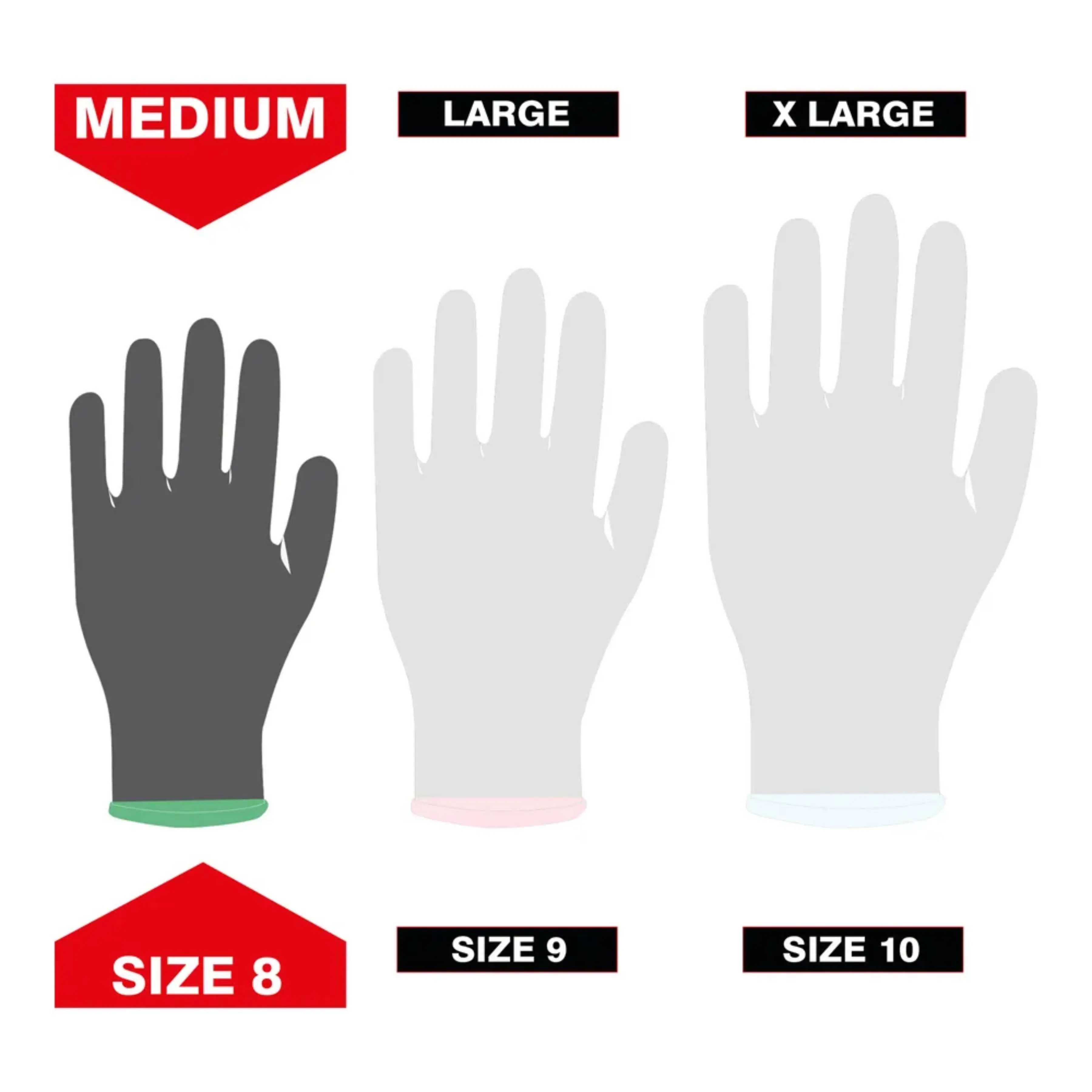 DEKTON Size 8/M Premium Ultimate Comfort Latex Foam Working Gloves