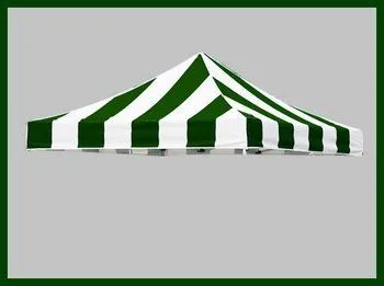 Frame Tent - 10' x 10' Green / White Stripe