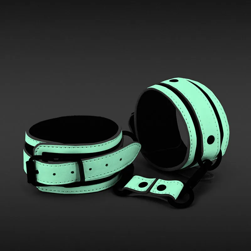 Glo Bondage Ankle Cuffs - Glow In The Dark