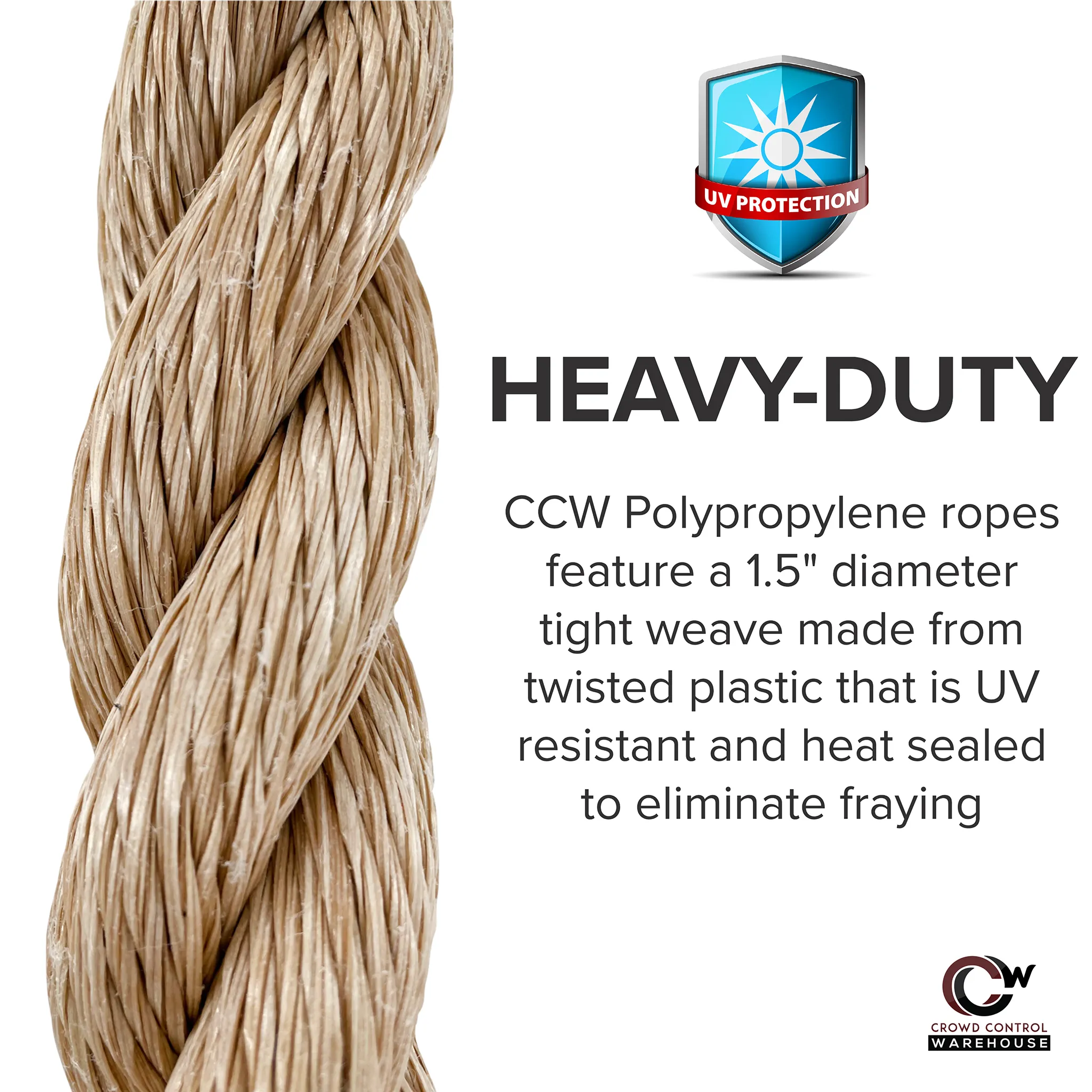 Heavy-Duty Poly Hemp Ropes - Montour Line