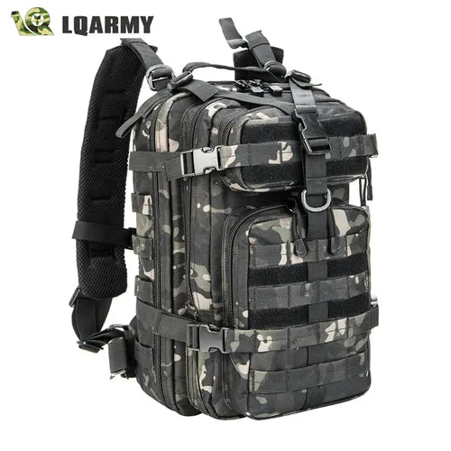 Men Army Military Tactical Backpack 1000d Polyester 30l 3p Softback