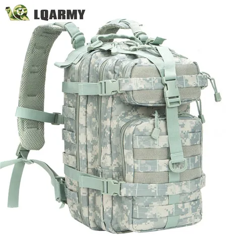 Men Army Military Tactical Backpack 1000d Polyester 30l 3p Softback