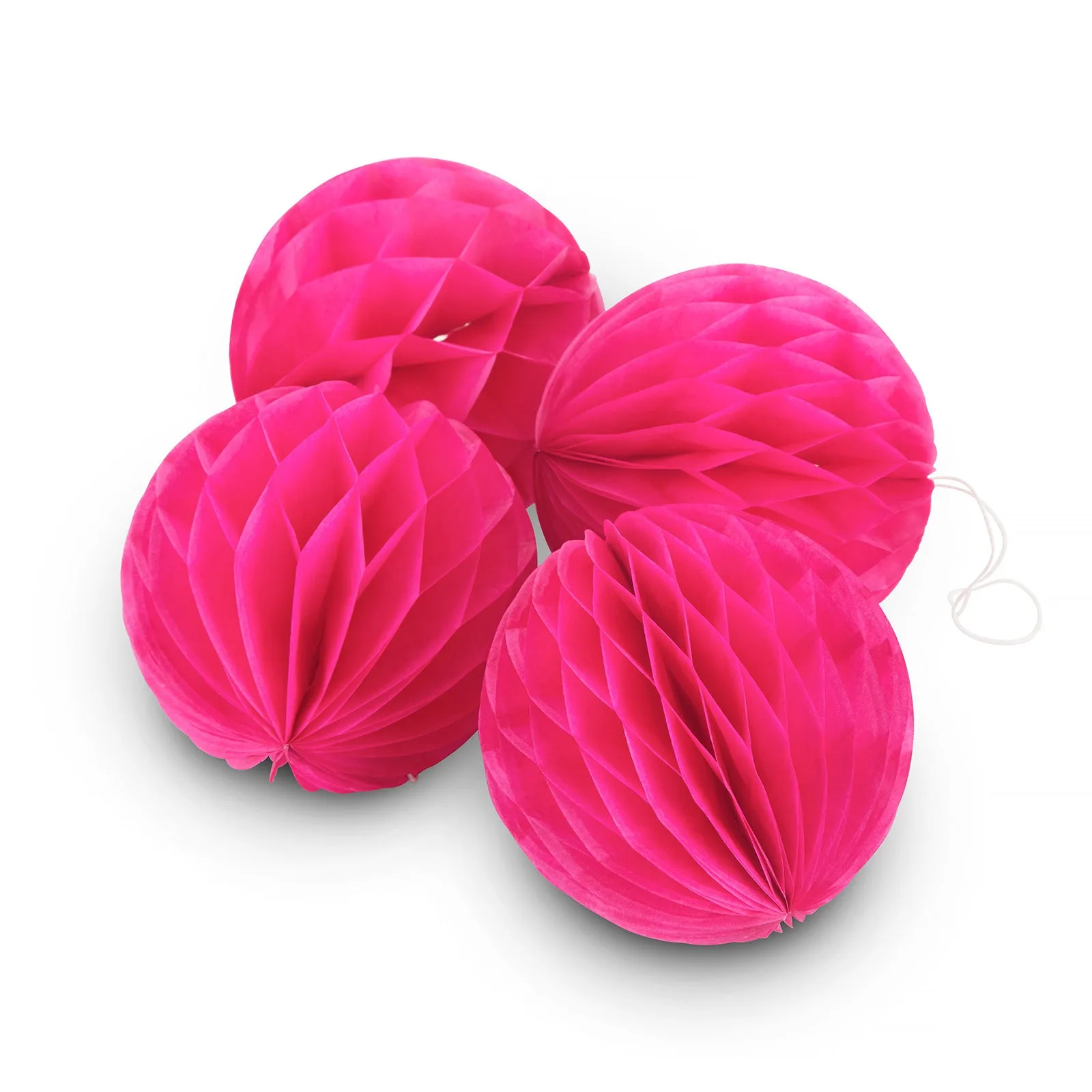 Party Paper Decor - 4" Honeycomb Lantern - Hot Pink