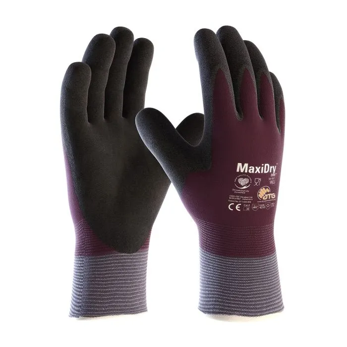 PIP ATG 56-451 MaxiDry Zero, Seamless Knit ATG Nylon Glove with Thermal Lining, Purple, 1 Pair