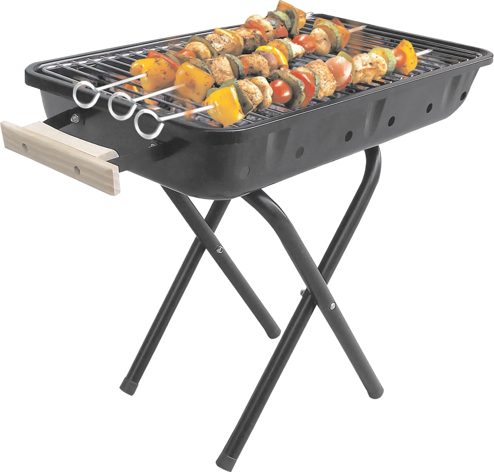 Prestige PPBW 04 Portable Barbeque with Detachable Legs, Black