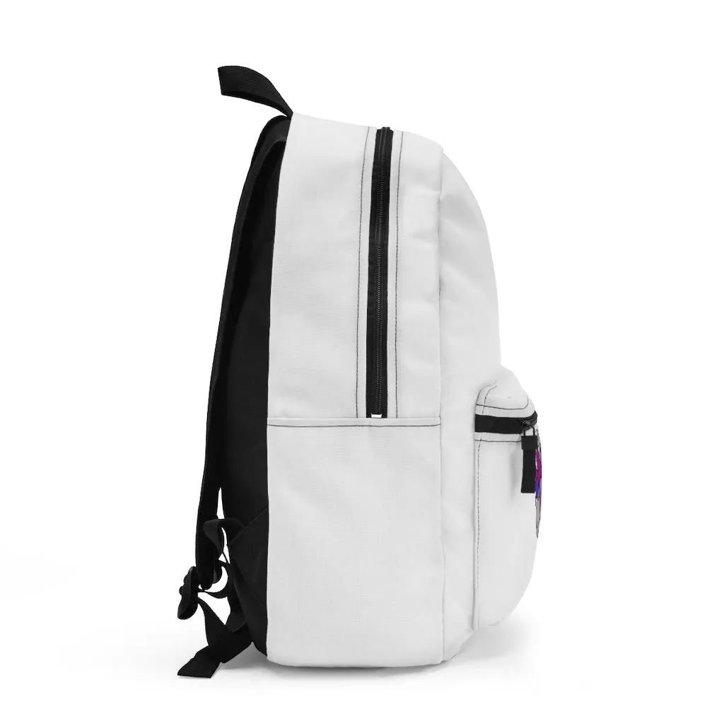 Purple Blue Unicorn Head Backpack (Made in USA)