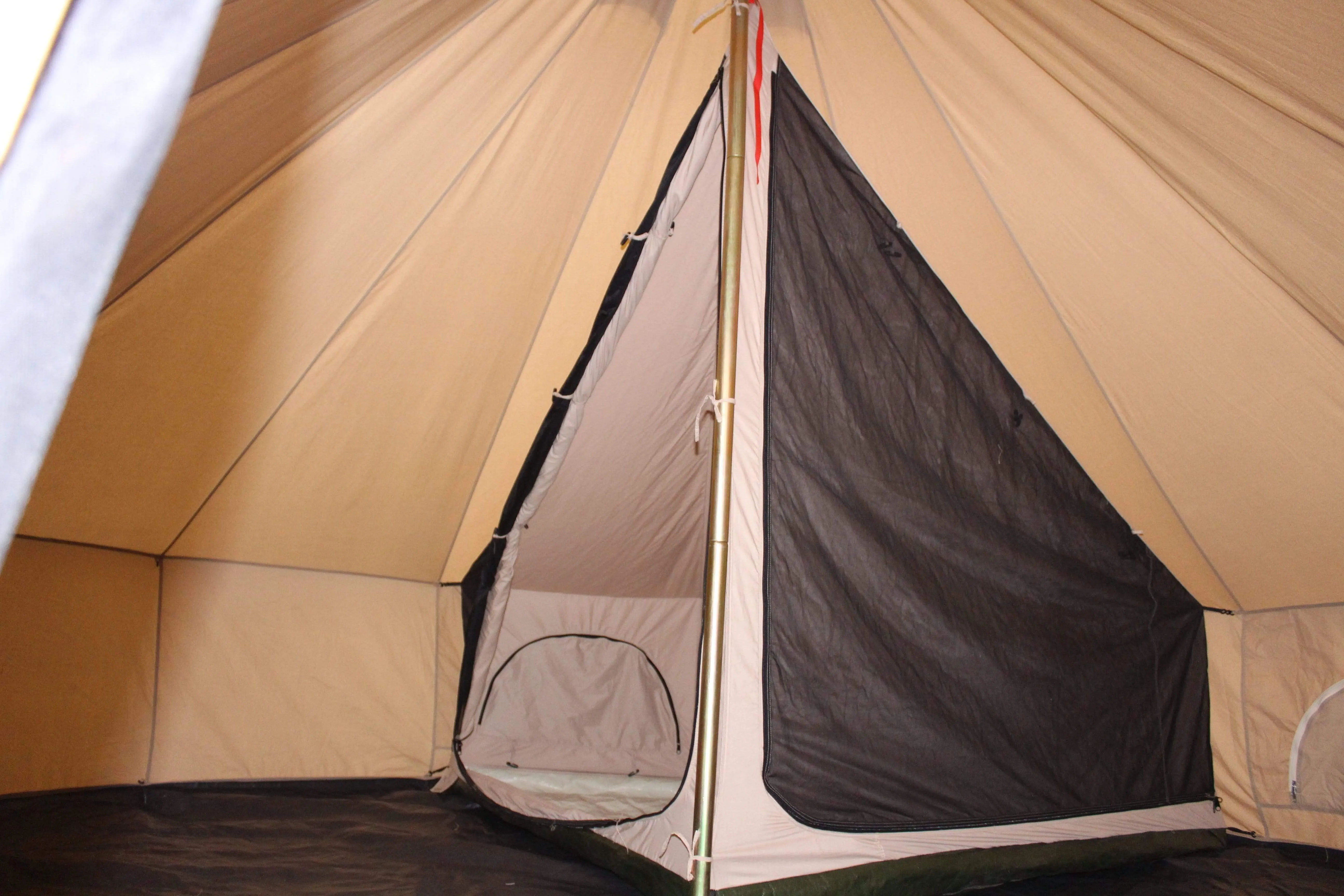 Quarter 1/4 Inner Tent | Canvas Bell Tent Accessories | Inner Room for Regatta Bell Tent