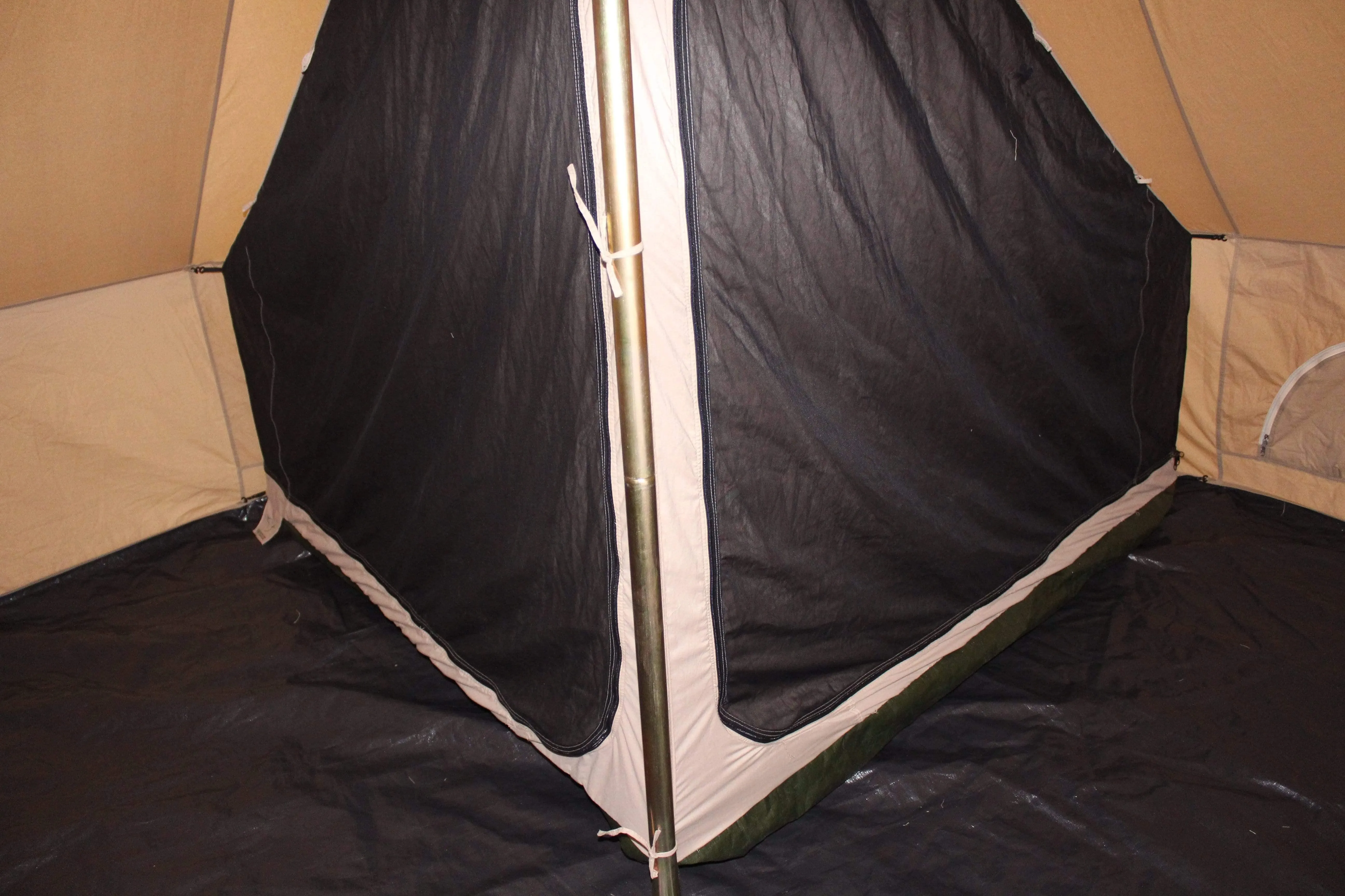 Quarter 1/4 Inner Tent | Canvas Bell Tent Accessories | Inner Room for Regatta Bell Tent