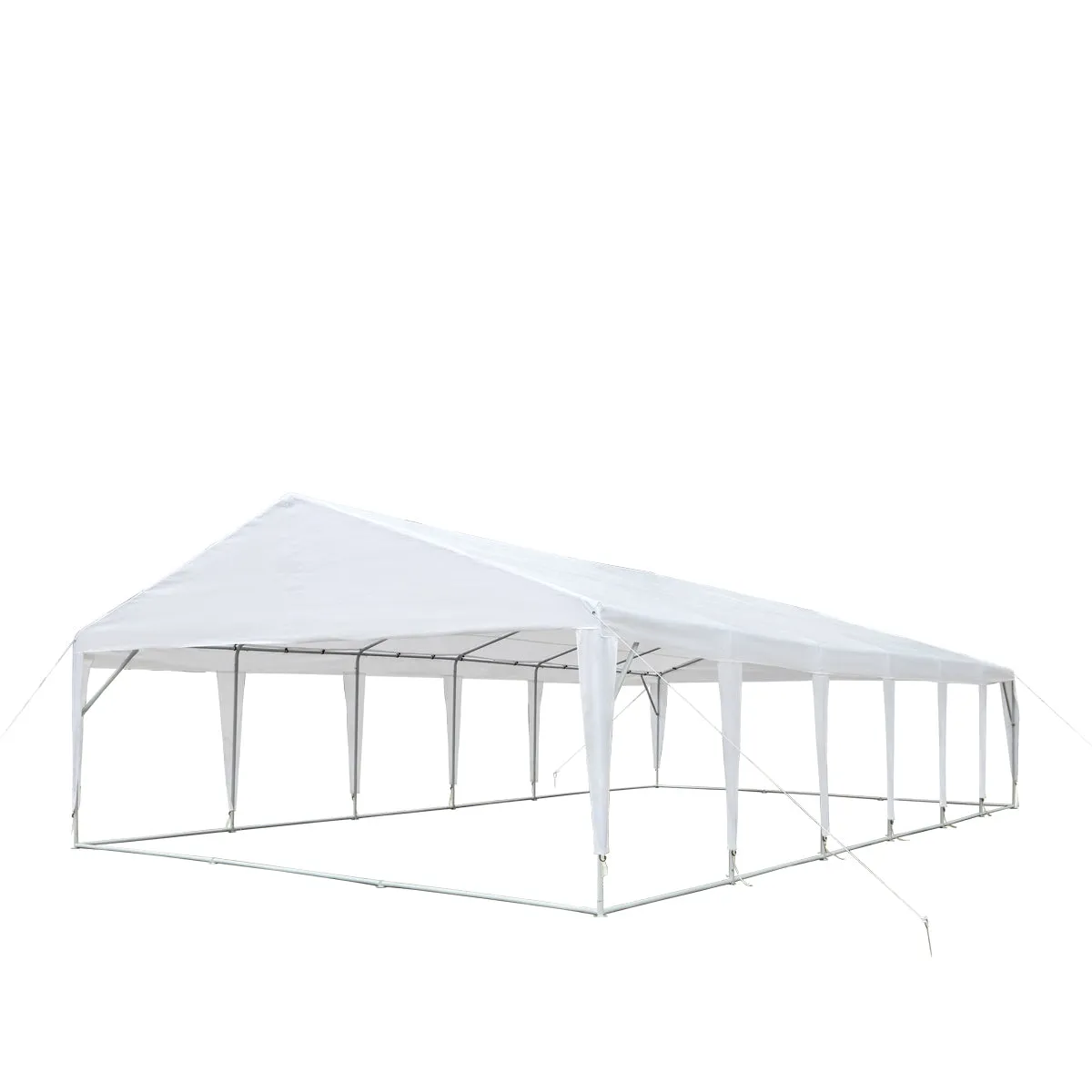 TMG Industrial 20' x 40' Heavy Duty Outdoor Party Tent, PE tarpaulin fabric, 6’6” Overhead, 10’ Peak Ceiling, TMG-PT2040A