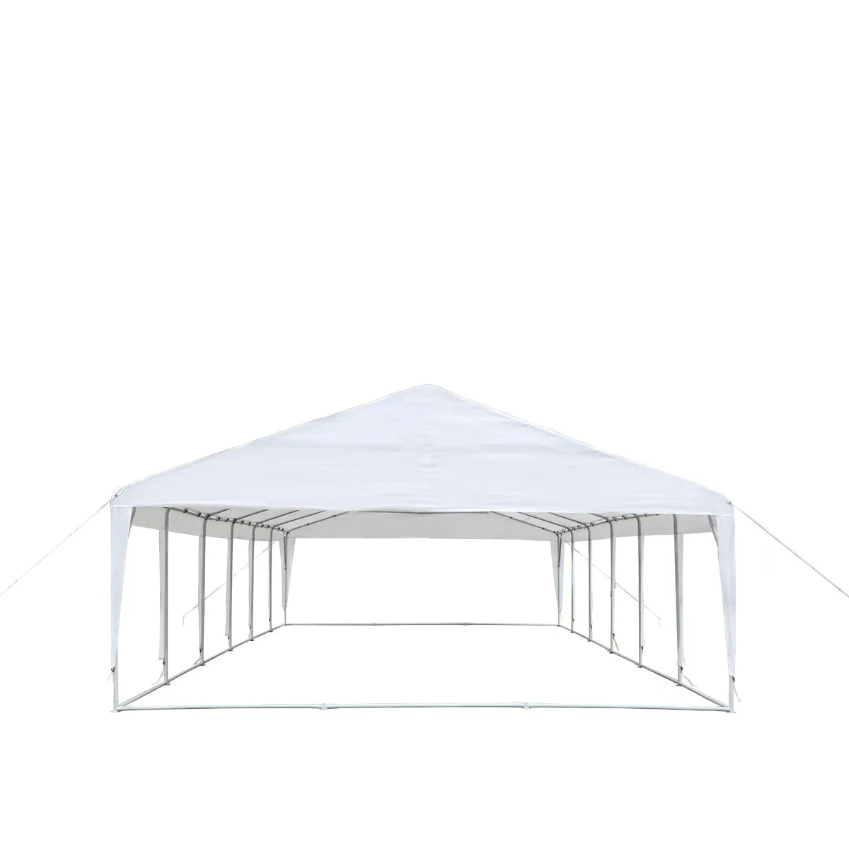 TMG Industrial 20' x 40' Heavy Duty Outdoor Party Tent, PE tarpaulin fabric, 6’6” Overhead, 10’ Peak Ceiling, TMG-PT2040A