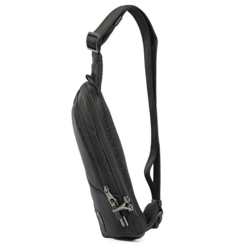 Black Travelon Anti-Theft Classic Sling Bag with Enhanced Security Features