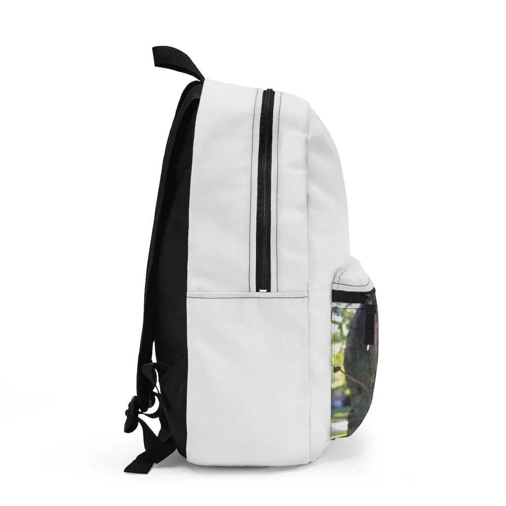 Tree Stump and Green Leaves Backpack (Made in USA)