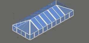 Turbotrack Tent, 30' x 75' Clear Top & Walls