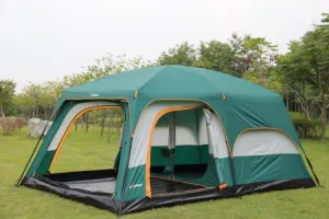 Two bedroom - Double layer - 6-12 person - Family camping tent