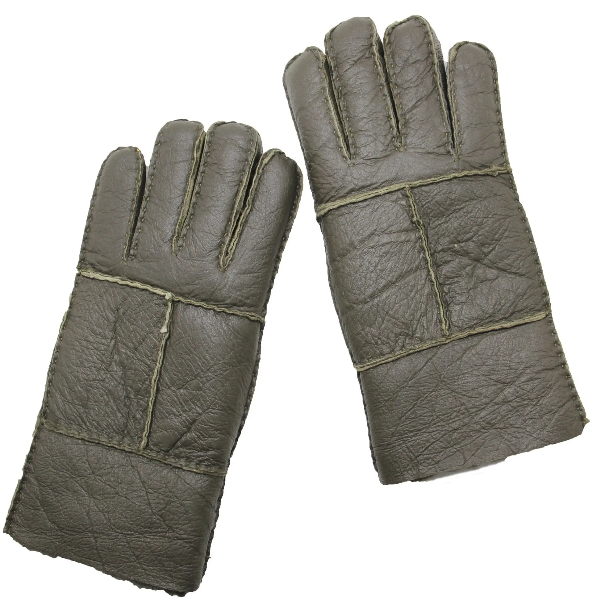 YISEVEN Men's Winter Sheepskin Shearling Leather Gloves