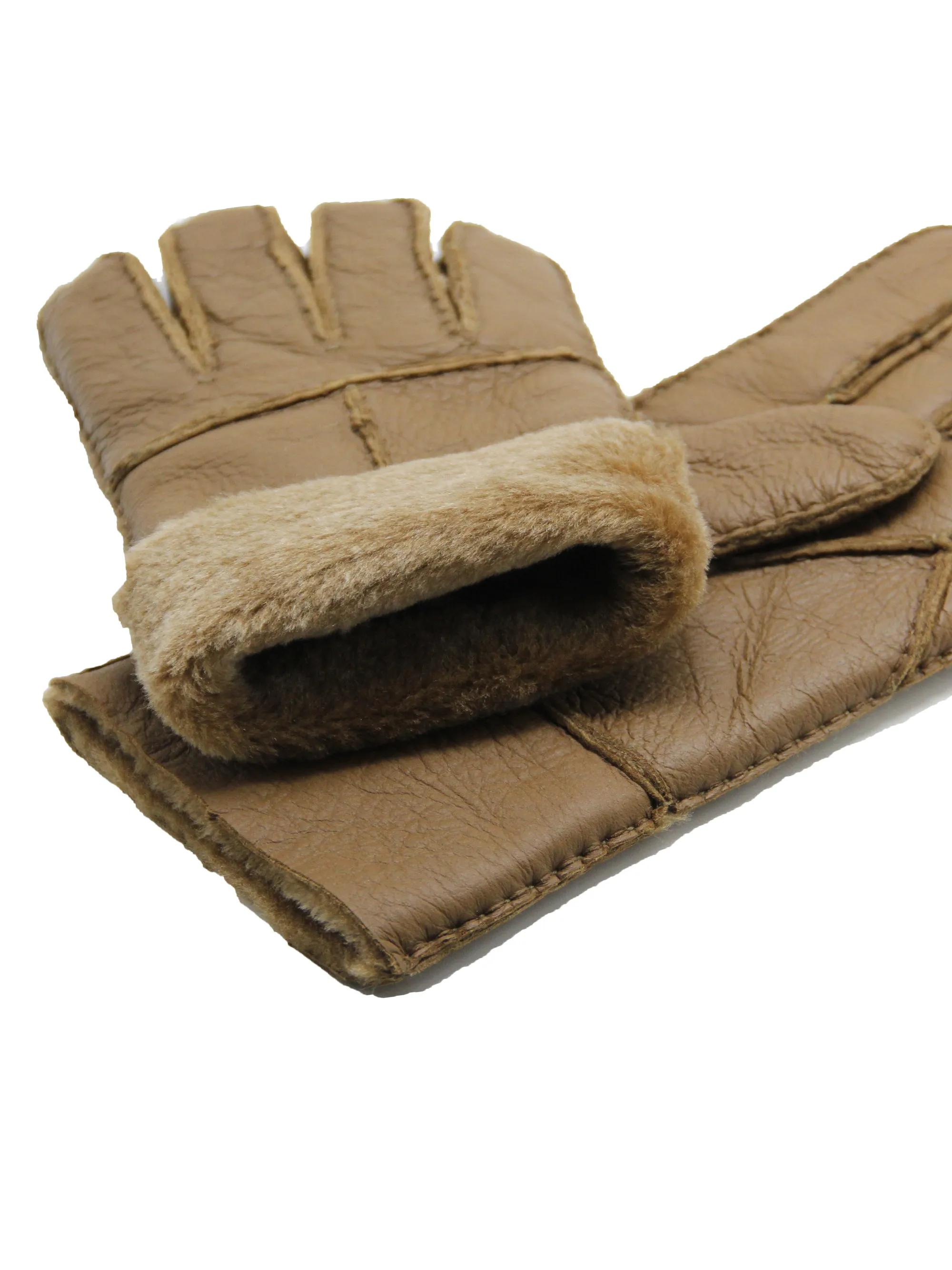 YISEVEN Men's Winter Sheepskin Shearling Leather Gloves