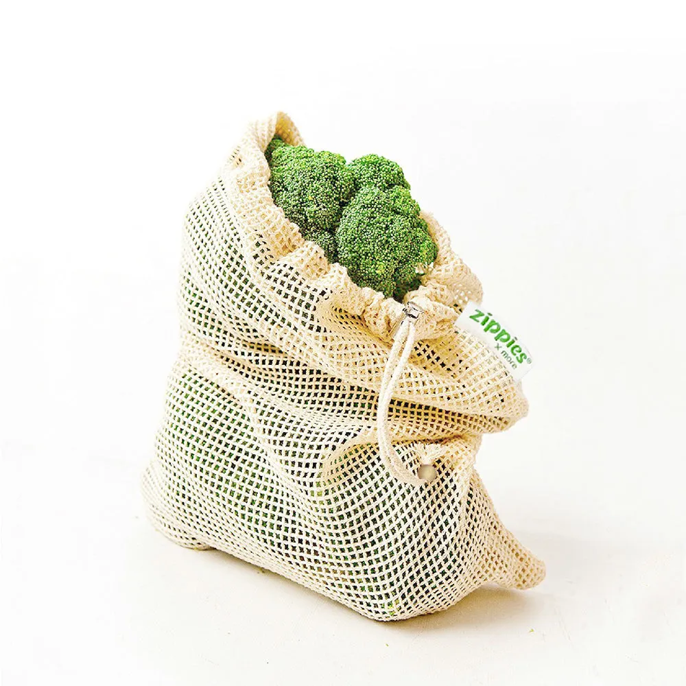 Zippies Cotton Mesh Produce Bags: Small - Pack of 5